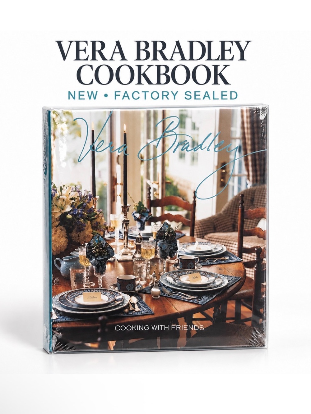 Vera Bradley, NWT cookbook Cooking with Friends Book